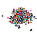 100 Pieces 8*13mm Water Drop Acrylic Rhinestone Button Multi-color for DIY Craft