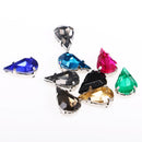 100 Pieces 8*13mm Water Drop Acrylic Rhinestone Button Multi-color for DIY Craft