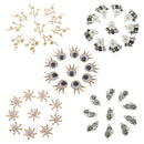 10 Pieces Alloy Single Eye Shape Flatback Embellishment Crafts Accessory DIY