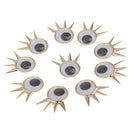 10 Pieces Alloy Single Eye Shape Flatback Embellishment Crafts Accessory DIY