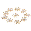 10 Pieces Flower Pearl Buttons Flatback Embellishments for Crafts