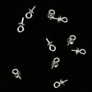 10pcs 925 Sterling Silver Pearl Bail Eye Pin Pendants For Jewelry Findings