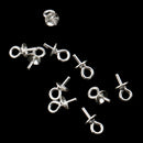 10pcs 925 Sterling Silver Pearl Bail Eye Pin Pendants For Jewelry Findings