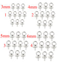 10pcs 925 Sterling Silver Pearl Bail Eye Pin Pendants For Jewelry Findings