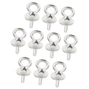 10x 925 Sterling Silver Pearl Bail Eye Pin Pendants DIY Jewelry Findings 4mm