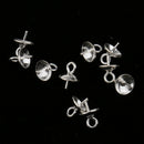 10x 925 Sterling Silver Pearl Bail Eye Pin Pendants DIY Jewelry Findings 5mm
