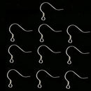 10pcs 925 Sterling Silver Ear Wire Earwire Ball French Hook Findings 14x13mm