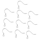 10pcs 925 Sterling Silver Ear Wire Earwire Ball French Hook Findings 14x13mm