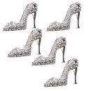 5 Pieces Crystal Shoes Embellishments Flatback for Scrapbook Craft DIY