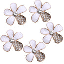 10 Pieces Crystal Flower Embellishments Flatback Scrapbook Craft DIY Decor