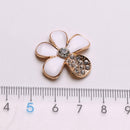 10 Pieces Crystal Flower Embellishments Flatback Scrapbook Craft DIY Decor