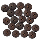 50 Pieces Vintage Round Flower Floral 2 Holes Wood Sewing Buttons Clothes Accessories 18mm