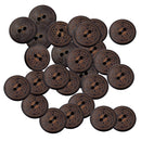 50 Pieces Vintage Round Flower Floral 2 Holes Wood Sewing Buttons Clothes Accessories 18mm