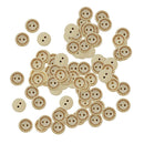 100 Pieces 2 Holes Round Wood Sewing Buttons with Handmade Love Heart Embellishments and Crafts 15 mm
