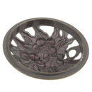 Home Furniture Decoration Accessory Antique Hollow Alloy Flower Design Charms Incense Burner Cover Censer Lid Bronze 1