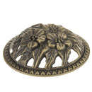 Home Furniture Decoration Accessory Antique Hollow Alloy Flower Design Charms Incense Burner Cover Censer Lid Bronze 1