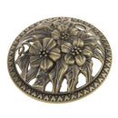 Home Furniture Decoration Accessory Antique Hollow Alloy Flower Design Charms Incense Burner Cover Censer Lid Bronze 1
