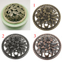 Home Furniture Decoration Accessory Antique Hollow Alloy Flower Design Charms Incense Burner Cover Censer Lid Bronze 1