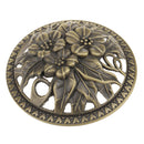 Home Furniture Decoration Accessory Antique Hollow Alloy Flower Design Charms Incense Burner Cover Censer Lid Bronze 1