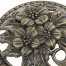Home Furniture Decoration Accessory Antique Hollow Alloy Flower Design Charms Incense Burner Cover Censer Lid Bronze 1