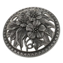 Home Furniture Decoration Accessory Antique Hollow Alloy Flower Design Charms Incense Burner Cover Censer Lid Black 2