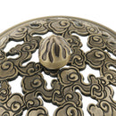 Home Furniture Decoration Accessory Antique Hollow Alloy Flower Design Charms Incense Burner Cover Censer Lid Bronze 5
