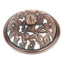 Home Furniture Decoration Accessory Antique Hollow Alloy Flower Design Charms Incense Burner Cover Censer Lid Copper 6
