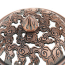 Home Furniture Decoration Accessory Antique Hollow Alloy Flower Design Charms Incense Burner Cover Censer Lid Copper 6