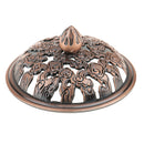 Home Furniture Decoration Accessory Antique Hollow Alloy Flower Design Charms Incense Burner Cover Censer Lid Copper 6