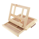 Artist Wood Tabletop Portable Painting Table Desk Box Easel with Storage Drawer