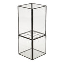 Water Planting 20cm Height Square Shaped Tabletop Glass Geometric Succulent Plant Terrarium Box Planter Flower Pot for Fern Moss