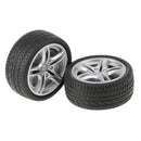 2 Pieces 48mm Toy Wheels Flat Drift Tyres DIY Car Spare Parts for Model Making