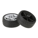 2 Pieces 48mm Toy Wheels Flat Drift Tyres DIY Car Spare Parts for Model Making