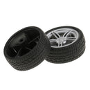 2 Pieces Simulation Rubber Wheel Tire Wheel Toy Model DIY RC Spare Parts 40mm