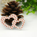 15 Pieces Red Dots Wooden Crafts Scrapbooking Cards Embellishments Wedding Favor Charms 3cm