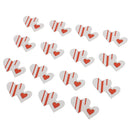 15 Pieces Wooden Embellishments Scrapbooking DIY Crafts 3cm White Double Love