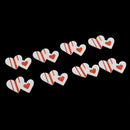 15 Pieces Wooden Embellishments Scrapbooking DIY Crafts 3cm White Double Love