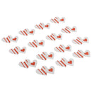 15 Pieces Wooden Embellishments Scrapbooking DIY Crafts 3cm White Double Love