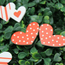 15 Pieces Wooden Embellishments Scrapbooking DIY Crafts 3cm White Double Love