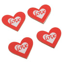 15 Pieces Wooden 'Love' Embellishments for Weddings Scrapbooking Decorating or Crafts 3cm