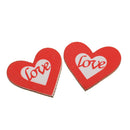 15 Pieces Wooden 'Love' Embellishments for Weddings Scrapbooking Decorating or Crafts 3cm