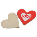 15 Pieces Wooden 'Love' Embellishments for Weddings Scrapbooking Decorating or Crafts 3cm