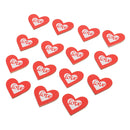 15 Pieces Wooden 'Love' Embellishments for Weddings Scrapbooking Decorating or Crafts 3cm