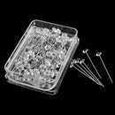 100 Clear Diamond Cut Pins Diamante Bling for Bouquets Wedding Flowers 8mm(Dia)