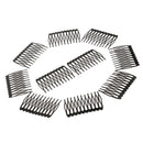 10 Pieces Black Plain Metal 10 Teeth Hair Combs Clips Hairpins for Dressing