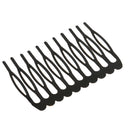 10 Pieces Black Plain Metal 10 Teeth Hair Combs Clips Hairpins for Dressing