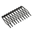 10 Pieces Black Plain Metal 10 Teeth Hair Combs Clips Hairpins for Dressing