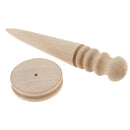 Multi-Size Leathercraft Edge Burnisher Wood Slicker for DIY Leather Tool Kit