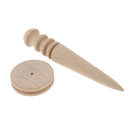 Multi-Size Leathercraft Edge Burnisher Wood Slicker for DIY Leather Tool Kit