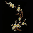Plum Blossom Style Flower Embroidery Lace Applique for Lingerie Dresses Dolls Sewing Crafts Clothes DIY Yellow
